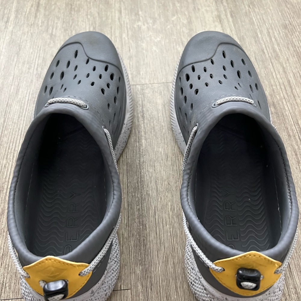 Men’s Sperry Seafront boat shoe in gray/yellow size 11 - Picture 6 of 6